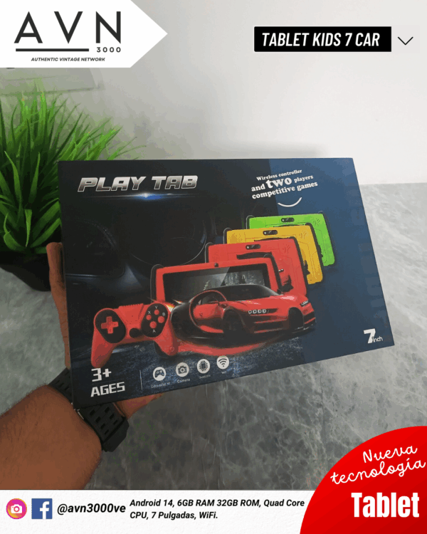tablet 7 kids car android 15 6gb ram 32gb rom wifi + controles tablet 7 kids car android 15 6gb ram 32gb rom wifi + controles
