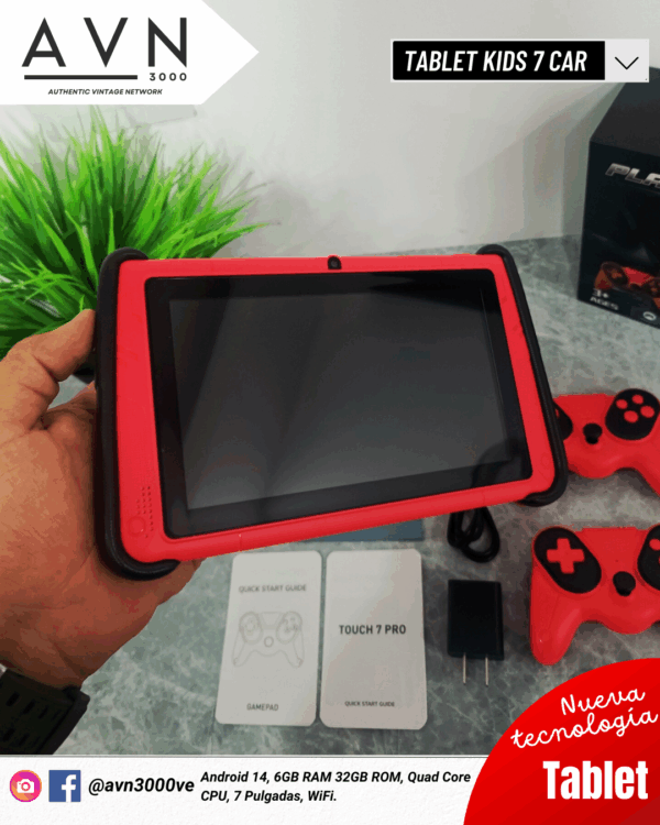 tablet 7 kids car android 15 6gb ram 32gb rom wifi + controles tablet 7 kids car android 15 6gb ram 32gb rom wifi + controles