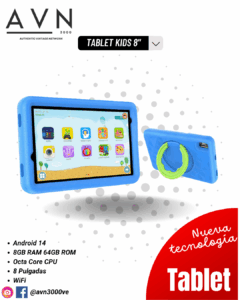 📚🎮Tablet Android Estudio/Juego Kids 8": 8GB RAM, OctaCore, 12 Meses 🚀 tablet 8 kids android 15 8gb ram 64gb wifi accesorios